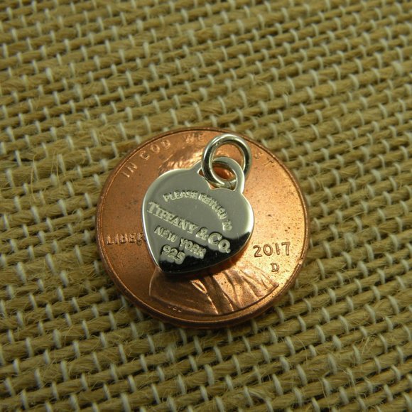 NEW Tiffany & Co Small Mini Size Heart With jump ring added Solid 925 Silver - Picture 7 of 10